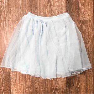 Powder blue tulle skirt